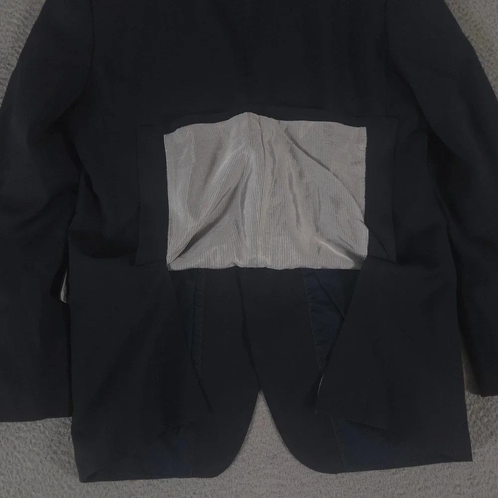 Banana Republic Blazer Mens 42R Navy Tailored Fit Italian Wool Lanificio Cerruti